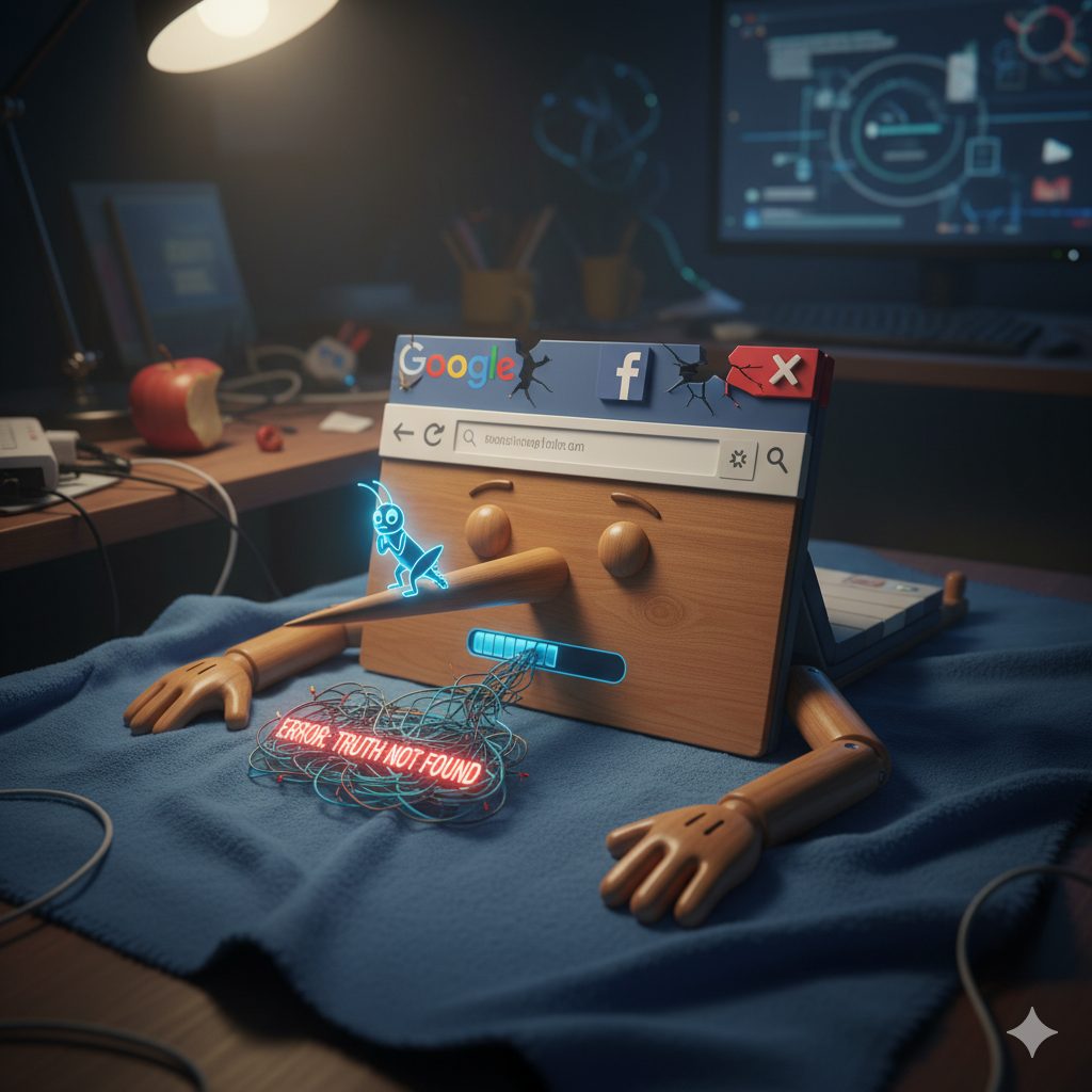 Agentic AI browser lied to me.  And it will keep lying until Google makes it